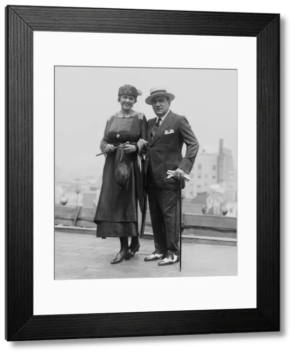 Framed Print : Enrico Caruso (1873-1921), with his new wife, the former Dorothy Park Benjamin (1893-1955), after their wedding in New York City Framed Print : Enrico Caruso (1873-1921), with his new wife, the former Dorothy Park Benjamin (1893-1955), after their wedding in New York City
