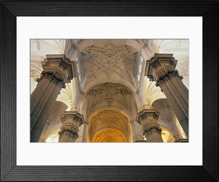 Framed Print : SPAIN. Granada. Cathedral. View of the barrel vaut of the main nave. Renaissance art. Architecture. - Lucas Vallecillos / Iberfoto / Everett Collection (217196)**US SALES ONLY** Framed Print : SPAIN. Granada. Cathedral. View of the barrel vaut of the main nave. Renaissance art. Architecture. - Lucas Vallecillos / Iberfoto / Everett Collection (217196)**US SALES ONLY**