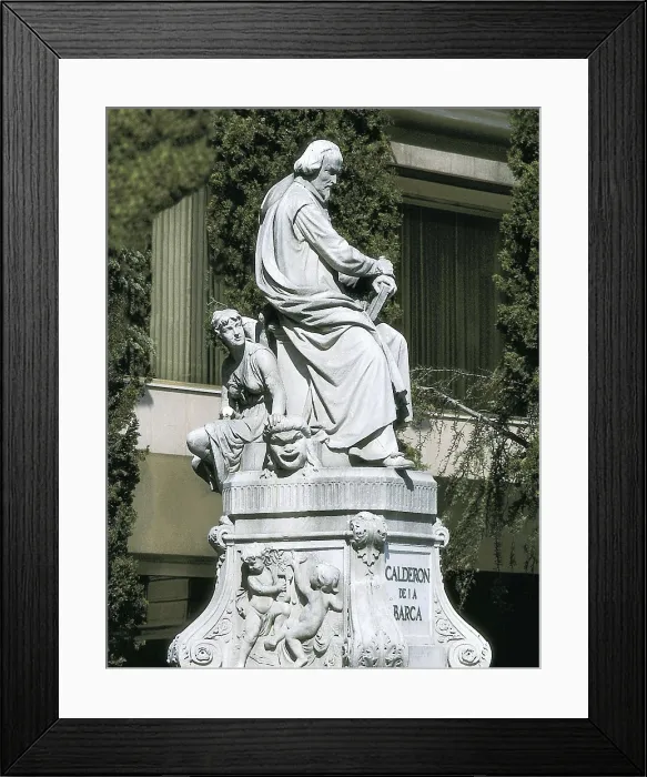 Framed Print : CALDERON DE LA BARCA, Pedro (1600-1681). Monument in Madrid. Sculpture on rock. SPAIN. MADRID (AUTONOMOUS COMMUNITY). Madrid. AISA / Everett Collection**US SALES ONLY**
