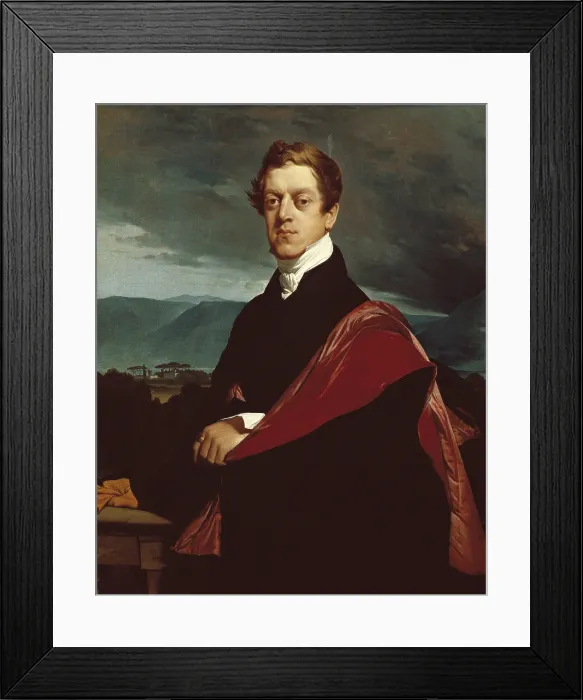 Framed Print : INGRES, Jean-Auguste-Dominique (1780-1867). Portrait of Count Nikolay Guryev. 1821. Neoclassicism. Oil on canvas. RUSSIA. Saint Petersburg. State Hermitage Museum. - C