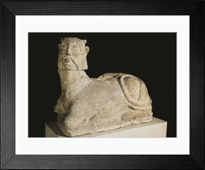 Framed Print : Monster of Balazote. 4th c. BC. Iberian art. Sculpture on rock. SPAIN. Madrid. National Museum of Archaeology. Proc: SPAIN. Balazote. AISA / Everett Collection**US SALES ONLY**