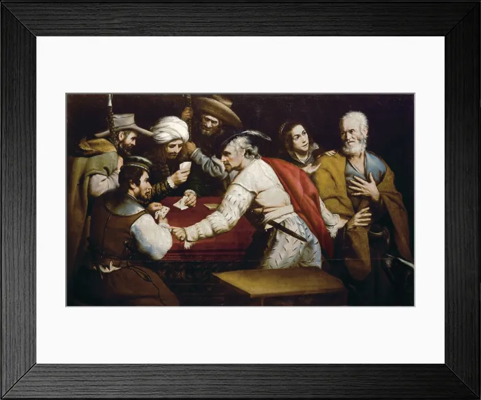 Framed Print : The Denial of Saint Peter. SPAIN. Sevilla. Cathedral. Work by the Caravaggio school. Baroque art. Oil on canvas. - P. Rotger / Iberfoto / Everett Collection (216767)**US SALES ONLY** Framed Print : The Denial of Saint Peter. SPAIN. Sevilla. Cathedral. Work by the Caravaggio school. Baroque art. Oil on canvas. - P. Rotger / Iberfoto / Everett Collection (216767)**US SALES ONLY**
