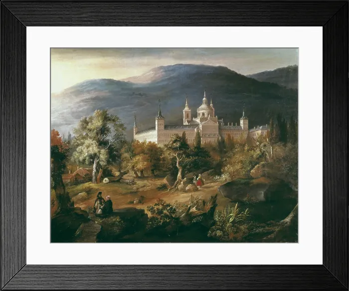 Framed Print : VAN HALEN, Francisco de Paula (1810-1887); VAN HALEN, Francisco de Paula (1810-1887). View of El Escorial. 1851.; View of El Escorial. 1851