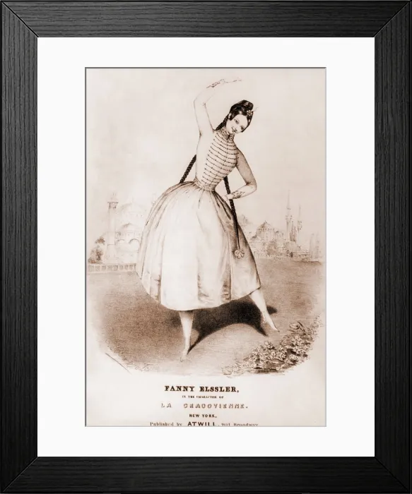 Framed Print : Fanny Elssler (1810-1884). Austrian ballerina, dancing as the character of La Cracovienne from Mazilier's ballet La Gipsy Framed Print : Fanny Elssler (1810-1884). Austrian ballerina, dancing as the character of La Cracovienne from Mazilier's ballet La Gipsy