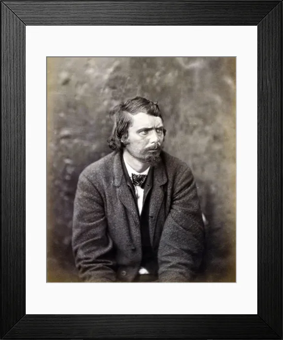 Framed Print : George A. Atzerolt a Lincoln Assassination conspirator in maniacals at the Washington Navy Yard. This photograph was taken on one of the monitors, U.S.S