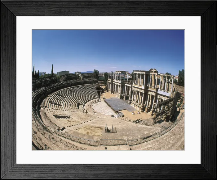 Framed Print : Roman Theatre in Merida. 16 -15 BC. SPAIN. Mrida. Roman art. Early Empire. Architecture. AISA / Everett Collection**US SALES ONLY** Framed Print : Roman Theatre in Merida. 16 -15 BC. SPAIN. Mrida. Roman art. Early Empire. Architecture. AISA / Everett Collection**US SALES ONLY**