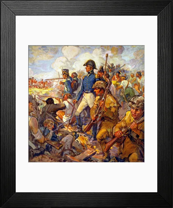 Framed Print : Andrew Jackson during the Battle of New Orleans. Color halftone, 1922 Framed Print : Andrew Jackson during the Battle of New Orleans. Color halftone, 1922