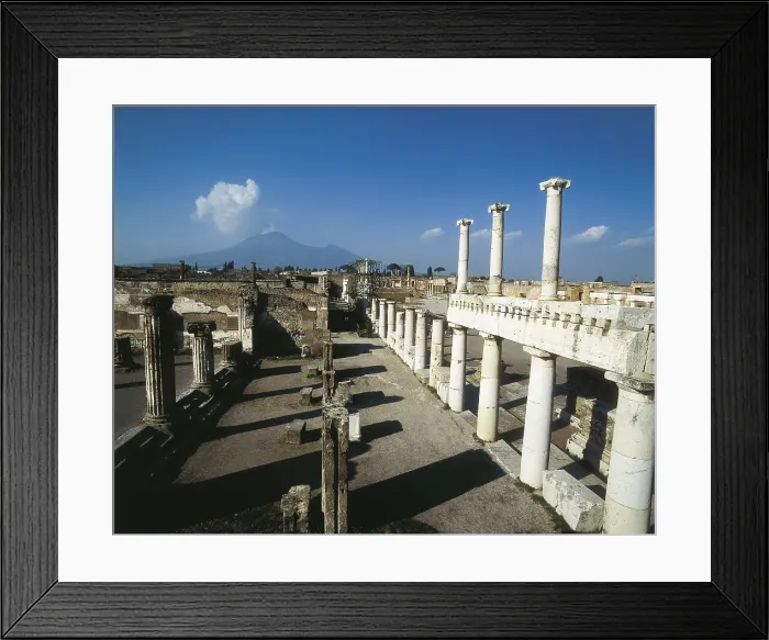 Framed Print : ITALY. Pompeii. Forum and Vesubius. AISA / Everett Collection**US SALES ONLY**