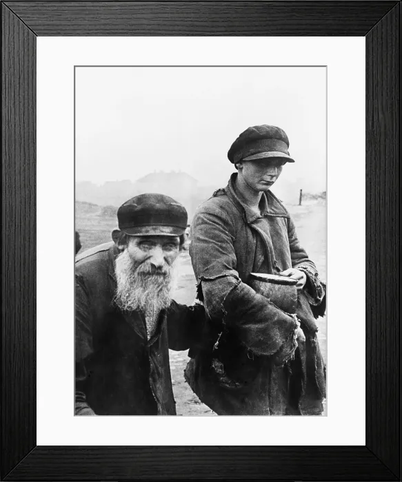 Framed Print : German photograph of two impoverished Jews in Kutno, Poland. 1942 Framed Print : German photograph of two impoverished Jews in Kutno, Poland. 1942