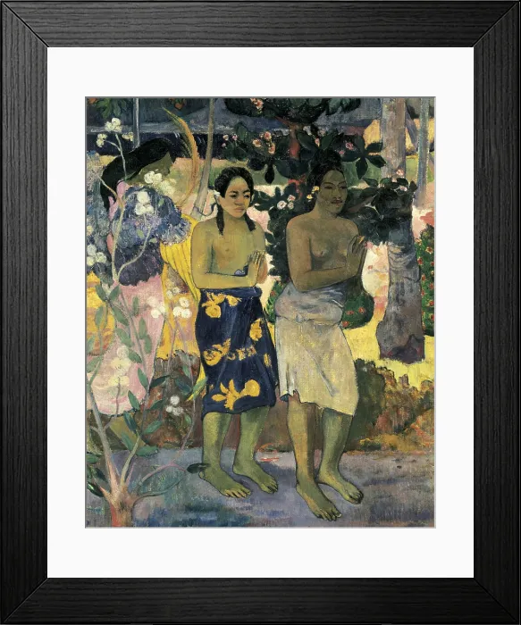 Framed Print : GAUGUIN, Paul (1848-1903). La Orana Maria (Hail Mary). 1891. Left detail. Two tahitian women praying with an angel. Post-Impressionism. Oil on canvas. UNITED STATES OF AMERICA Framed Print : GAUGUIN, Paul (1848-1903). La Orana Maria (Hail Mary). 1891. Left detail. Two tahitian women praying with an angel. Post-Impressionism. Oil on canvas. UNITED STATES OF AMERICA