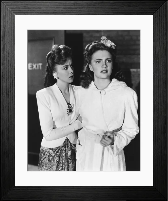 Framed Print : THE HARD WAY, from left: Ida Lupino, Joan Leslie, 1943