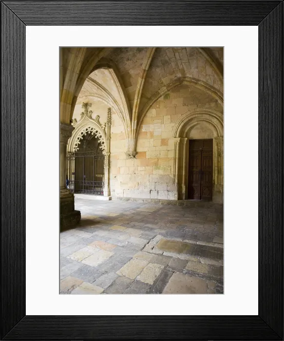 Framed Print : Tarragona Cathedral of St. Mary. 1170-1331. SPAIN. CATALONIA. Tarragona. Cathedral of St. Mary. Cloister gallery. Gothic art. Architecture