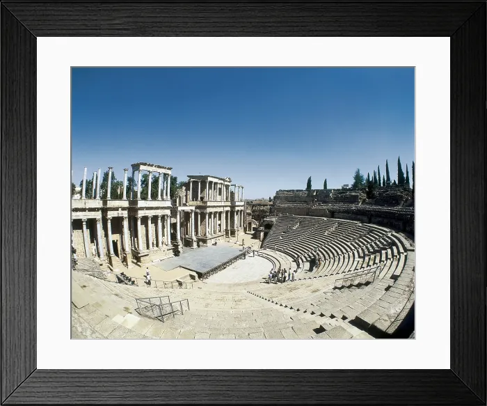 Framed Print : Roman Theatre in Merida. 16 -15 BC. SPAIN. Mrida. Roman art. Early Empire. Architecture. AISA / Everett Collection**US SALES ONLY**