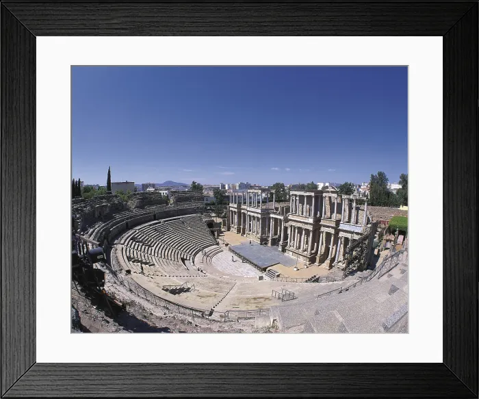 Framed Print : Roman Theatre in Merida. 16 -15 BC. SPAIN. Mrida. Roman art. Early Empire. Architecture. AISA / Everett Collection**US SALES ONLY**