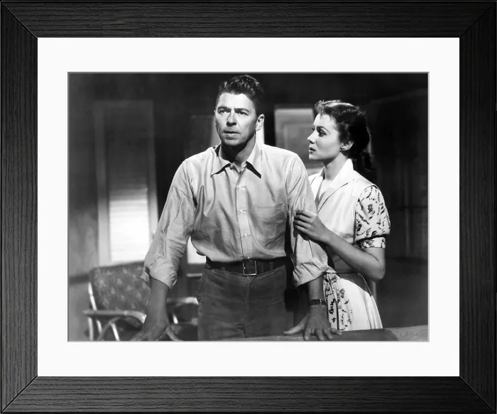 Framed Print : HONG KONG, from left, Ronald Reagan, Rhonda Fleming, 1952