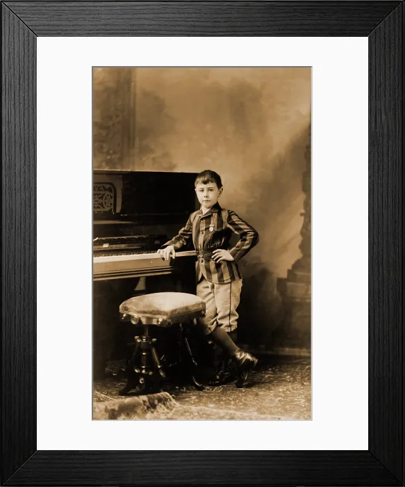 Framed Print : Josef Hofmann (1876-1957), child prodigy, studied with Anton Rubinstein, performed publically at age six. 1888