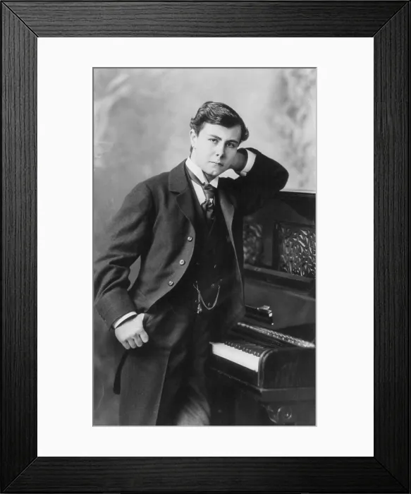 Framed Print : Josef Hofmann (1876-1957), Polish born virtuoso pianist, spent most of his life in the United States after 1898, the year this photo was taken