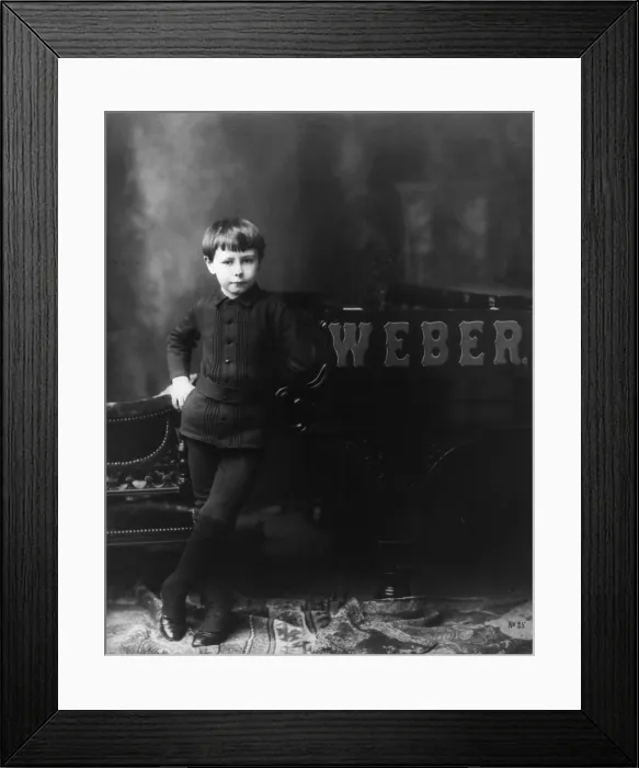 Framed Print : Josef Hofmann (1876-1957), child prodigy, toured with United States at age eleven. 1887