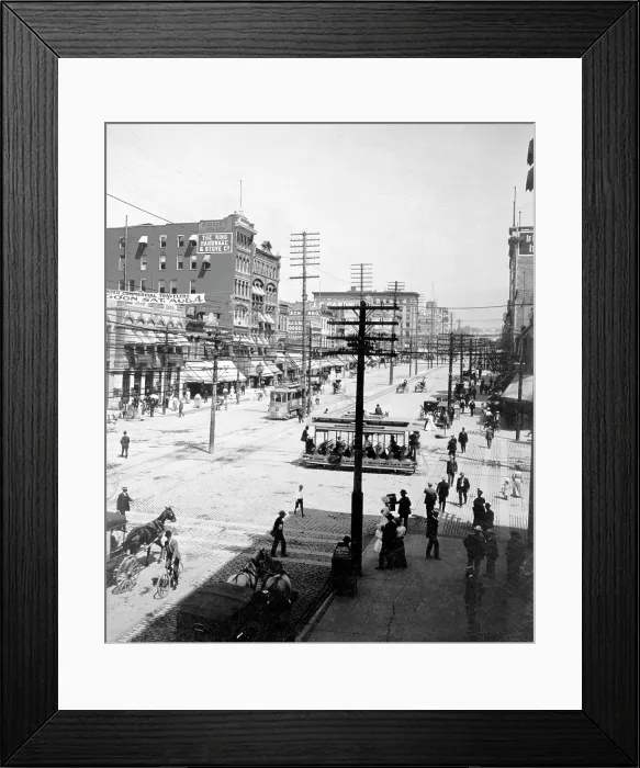 Framed Print : Main Street, Salt Lake City, Utah c. 1908 Framed Print : Main Street, Salt Lake City, Utah c. 1908