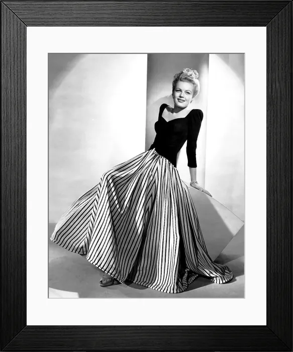 Framed Print : HOME IN INDIANA, June Haver, in a gown by Bonnie Cashin, 1944, 20th Century Fox, TM & Copyright / Courtesy: Everett Collection Framed Print : HOME IN INDIANA, June Haver, in a gown by Bonnie Cashin, 1944, 20th Century Fox, TM & Copyright / Courtesy: Everett Collection