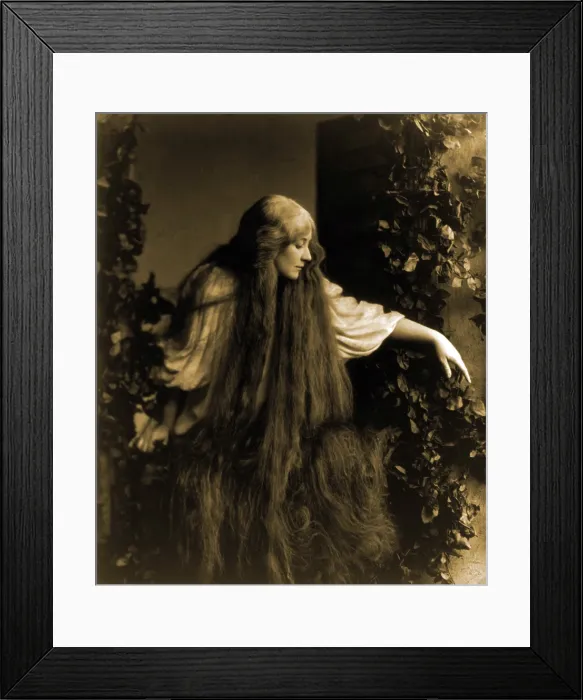 Framed Print : Mary Garden (1877-1967), as Melisande, in Debussy's PELLEAS ET MALISANDE. She premiered this role in Paris in 1902. 1908 photo