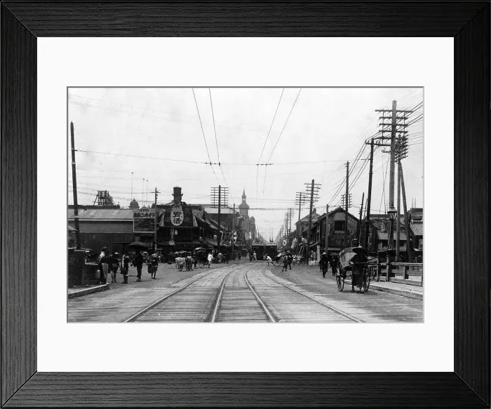 Framed Print : Tokyo street scene, Tokyo, Japan, ca 1905