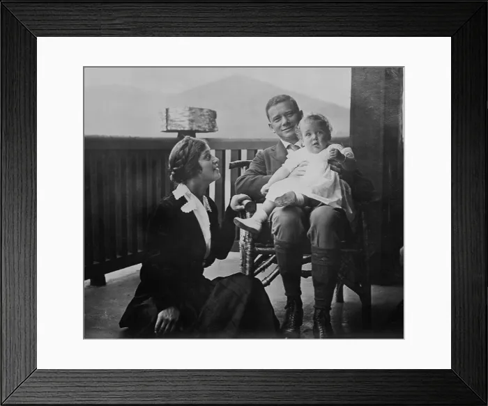 Framed Print : Alma Gluck, with husband Efrem Zimbalist and their son, and future actor, Efrem Zimbalist Jr. Ca. 1919