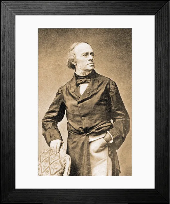 Framed Print : Fromental Halevy (1799-1862), French composer, best known for his elaborate grand opera, THE JEWESS (1835). He was also the father-in-law of George Bizet