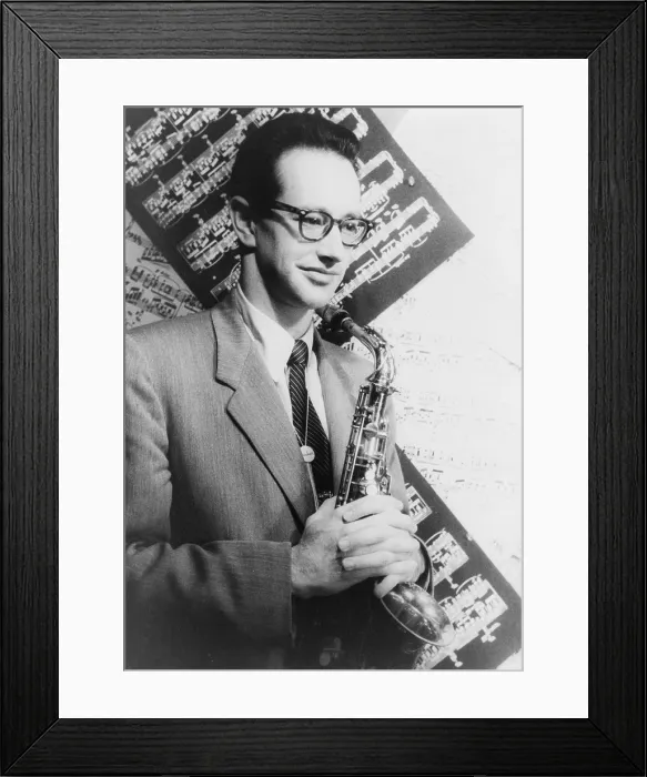 Framed Print : Paul Desmond (1924-1977), born Paul Emil Breitenfeld, was a jazz alto saxophonist and composer. He composed the jazz classic, TAKE FIVE. 1954 photo by Carl Van Vechten Framed Print : Paul Desmond (1924-1977), born Paul Emil Breitenfeld, was a jazz alto saxophonist and composer. He composed the jazz classic, TAKE FIVE. 1954 photo by Carl Van Vechten