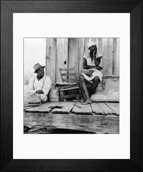 Framed Print : African American sharecroppers, titled: Negro sharecropper and wife. Mississippi Framed Print : African American sharecroppers, titled: Negro sharecropper and wife. Mississippi