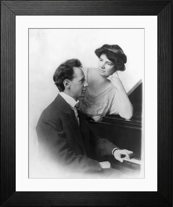 Framed Print : Ossip Gabrilowitsch (1878-1936), Russian-born pianist married Mark Twain's daughter, Clara Clemens, in 1909. He became conductor of the Detroit Symphony Orchestra. Ca. 1910