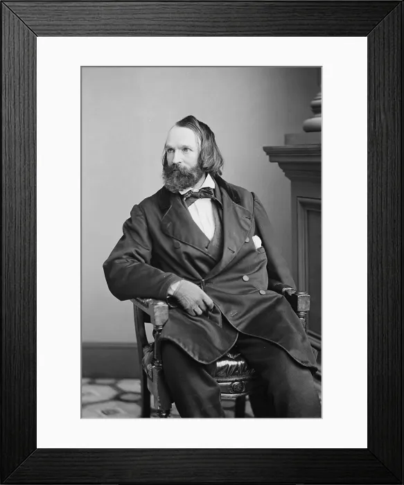 Framed Print : Thomas Moran (1837-1926), British-born American painter, created monumental landscapes of the American West. Portrait by Mathew Brady studio, ca. 1860