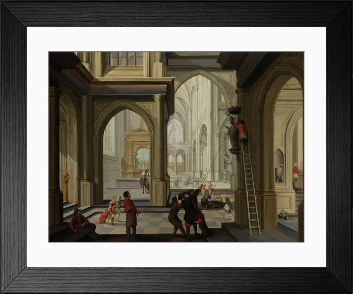 Framed Print : Iconoclasm in a Church, by Dirck van Delen, 1630, Dutch painting, oil on panel Framed Print : Iconoclasm in a Church, by Dirck van Delen, 1630, Dutch painting, oil on panel