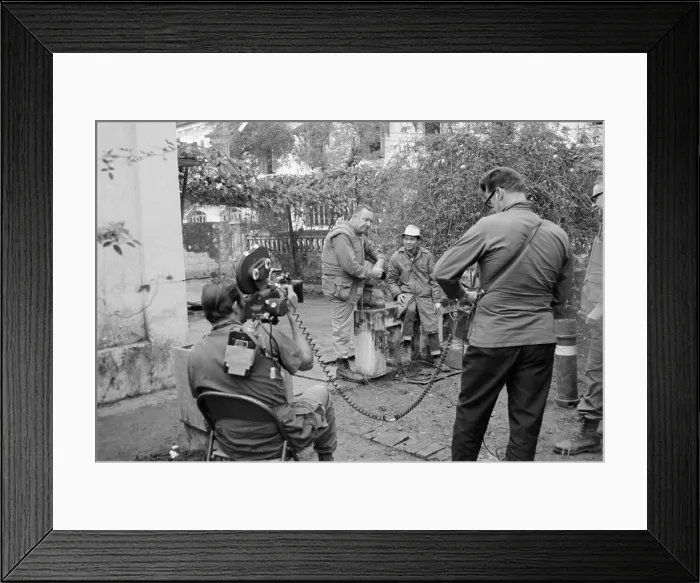 Framed Print : Vietnam War-Tet Offensive. Walter Cronkite of CBS interviewing Professor Mai of the University of Hue. On Feb Framed Print : Vietnam War-Tet Offensive. Walter Cronkite of CBS interviewing Professor Mai of the University of Hue. On Feb