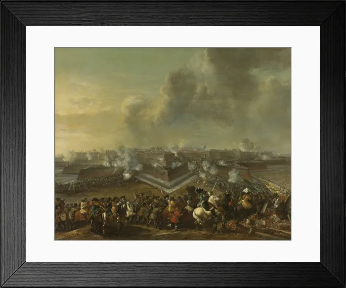 Framed Print : Assault on the Town of Coevorden, December 30, 1672, by Pieter Wouwerman, 1672 - 1682, Dutch painting, oil on canvas
