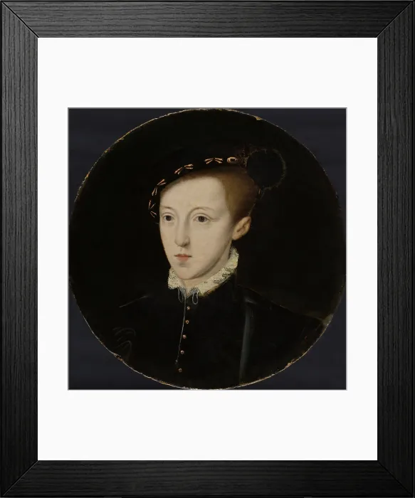 Framed Print : Portrait of Edward VI (1537-1553), King of England, by Anonymous artist, c. 1550, European painting, oil on panel