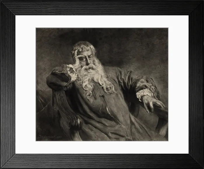 Framed Print : Ernest Meissonier (1815-1891), French Academic historical painter, created dramatic and highly detailed paintings of Napoleon's military exploits