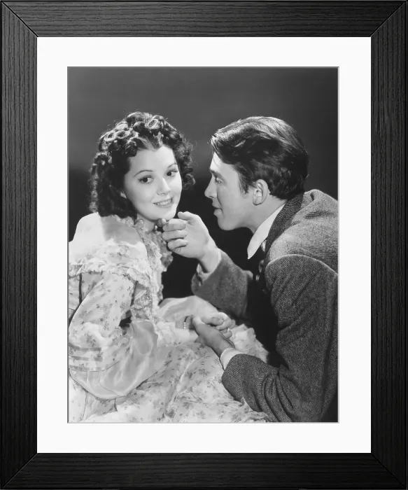 Framed Print : OF HUMAN HEARTS, from left: Ann Rutherford, James Stewart, 1938 Framed Print : OF HUMAN HEARTS, from left: Ann Rutherford, James Stewart, 1938
