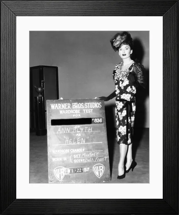 Framed Print : THE HELEN MORGAN STORY, Ann Blyth wardrobe test, 1957 Framed Print : THE HELEN MORGAN STORY, Ann Blyth wardrobe test, 1957