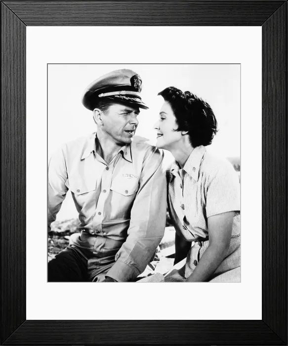 Framed Print : HELLCATS OF THE NAVY, Ronald Reagan, Nancy Davis, 1957