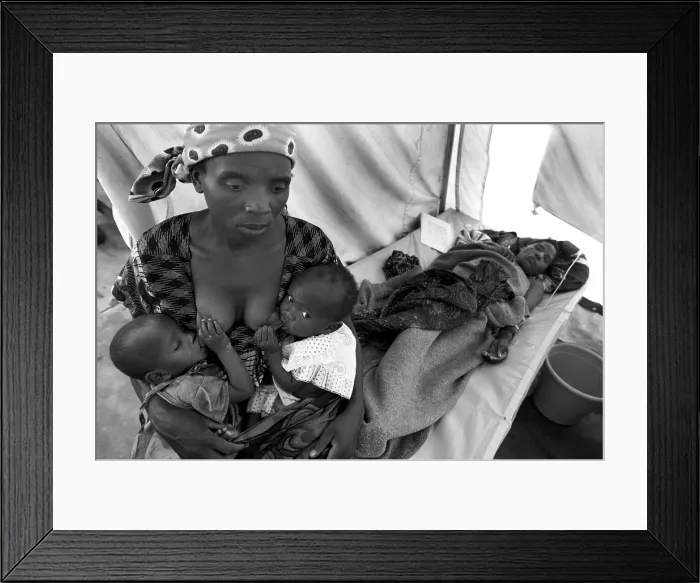 Framed Print : CONGO, Democratic Republic of the. NORTH KIVU. Democratic Republic of the Congo (2008). Kivu Conflict. Deplaced camp of Bulengo