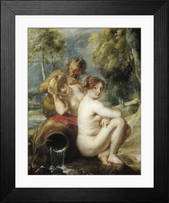 Framed Print : RUBENS, Peter Paul (1577-1640). Nymphs and Satyrs. 1637. Left detail of the nymph and the satyr. Flemish art. Oil on canvas. SPAIN. Madrid. Prado Museum Framed Print : RUBENS, Peter Paul (1577-1640). Nymphs and Satyrs. 1637. Left detail of the nymph and the satyr. Flemish art. Oil on canvas. SPAIN. Madrid. Prado Museum
