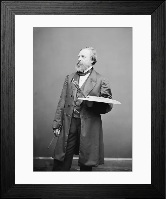 Framed Print : Constantino Brumidi (1805-1880) Italian trained painter, immigrated to the U.S. in 1849 and embarked on painting most of the murals in the newly built U.S