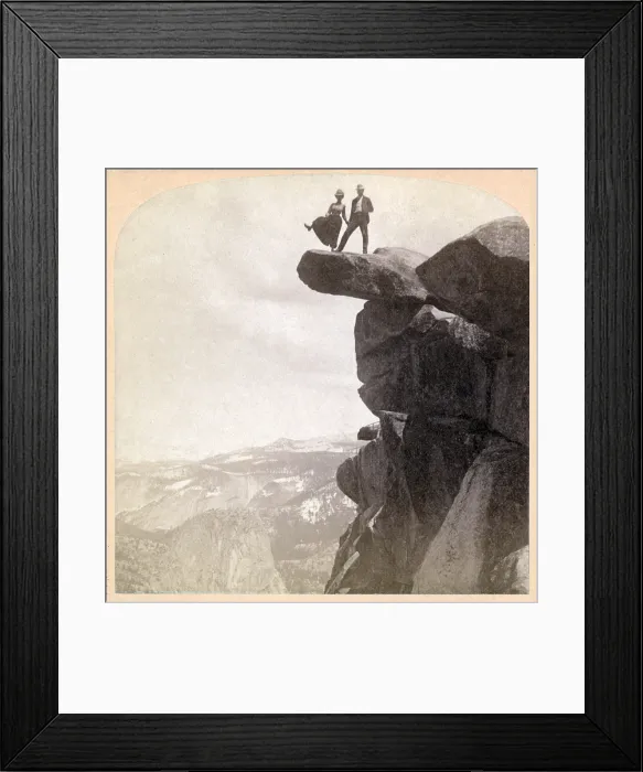 Framed Print : Glacier Point, Yosemite Valley, Yosemite National Park, California. stereocard ca. 1902 Framed Print : Glacier Point, Yosemite Valley, Yosemite National Park, California. stereocard ca. 1902