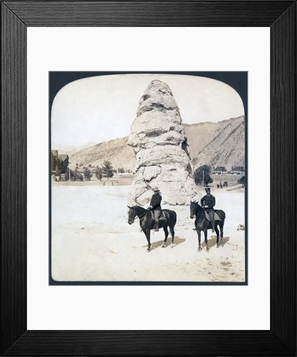 Framed Print : President Roosevelt's western tour--visiting Liberty Cap, Yosemite National Park, California. stereocard ca. 1903