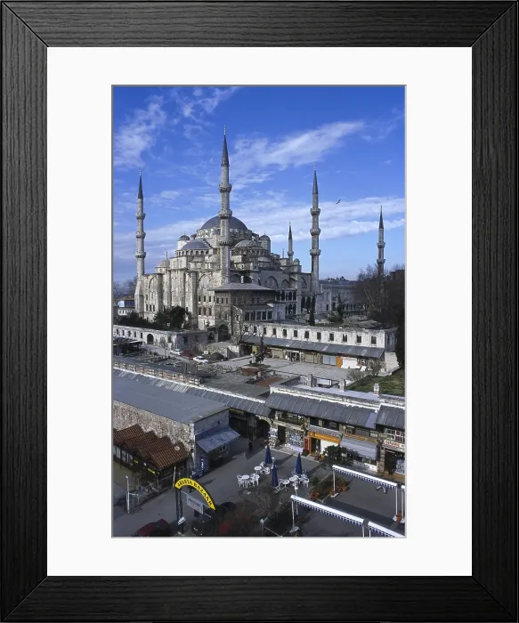 Framed Print : Mehmed Aga (1553-1625). Sultan Ahmed Mosque or Blue Mosque. 1603-1617. TURKEY. THRACE. ISTANBUL. Istanbul. Ottoman art. AISA / Everett Collection**US SALES ONLY**