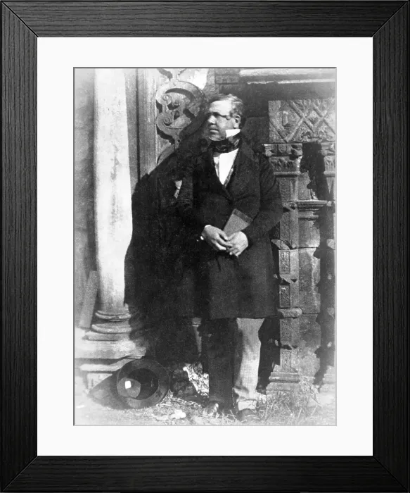 Framed Print : David Roberts (1896-1864) Scottish painter in an early calotype by photographic pioneer David Octavius Hill (1802-70). 1844 Framed Print : David Roberts (1896-1864) Scottish painter in an early calotype by photographic pioneer David Octavius Hill (1802-70). 1844