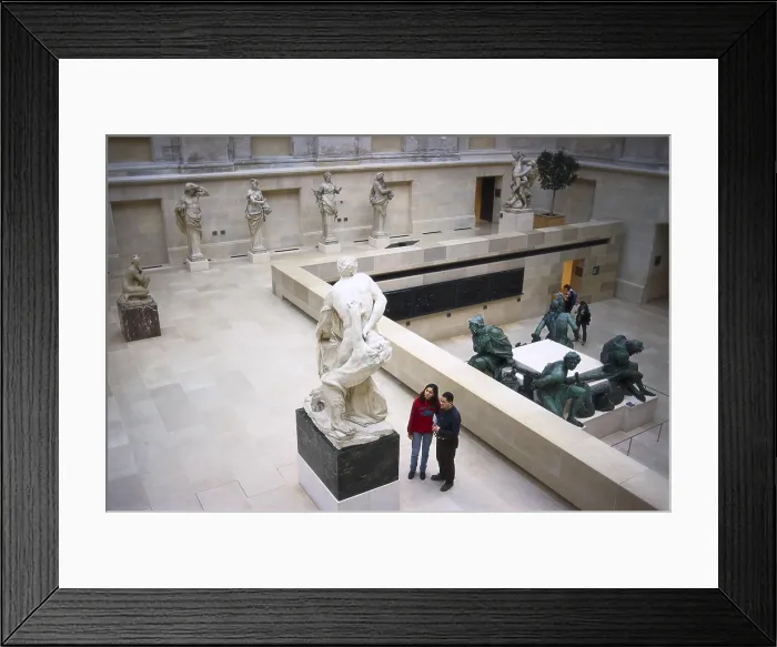 Framed Print : FRANCE. LE-DE-FRANCE. Paris. Louvre Museum. Room of sculptures. AISA / Everett Collection**US SALES ONLY**