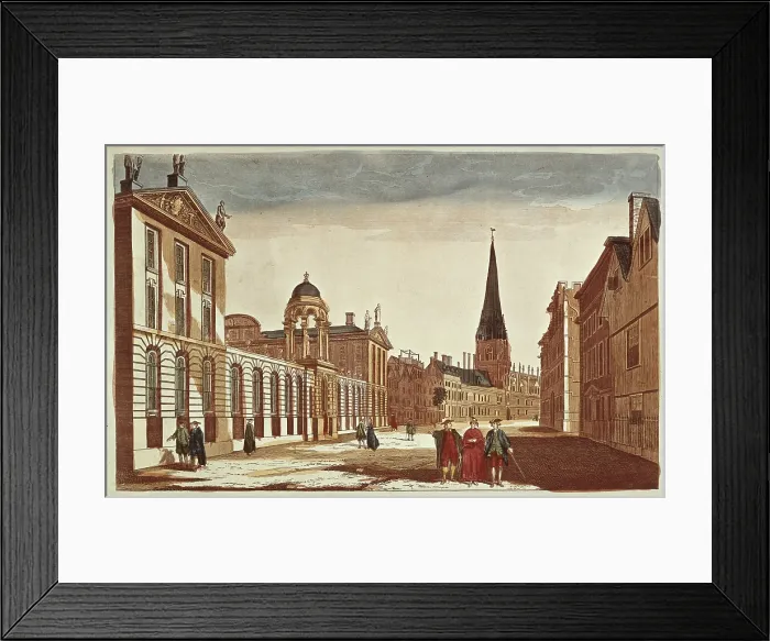 Framed Print : University of Oxford. College of the University and Queen's College. Illustration in 'Vues d'Optique' (Perspective Views) Framed Print : University of Oxford. College of the University and Queen's College. Illustration in 'Vues d'Optique' (Perspective Views)