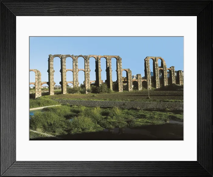 Framed Print : Los Milagros Aqueduct. 1st c. SPAIN. EXTREMADURA. BADAJOZ. Mrida. Roman art. Early Empire. Architecture. AISA / Everett Collection**US SALES ONLY**